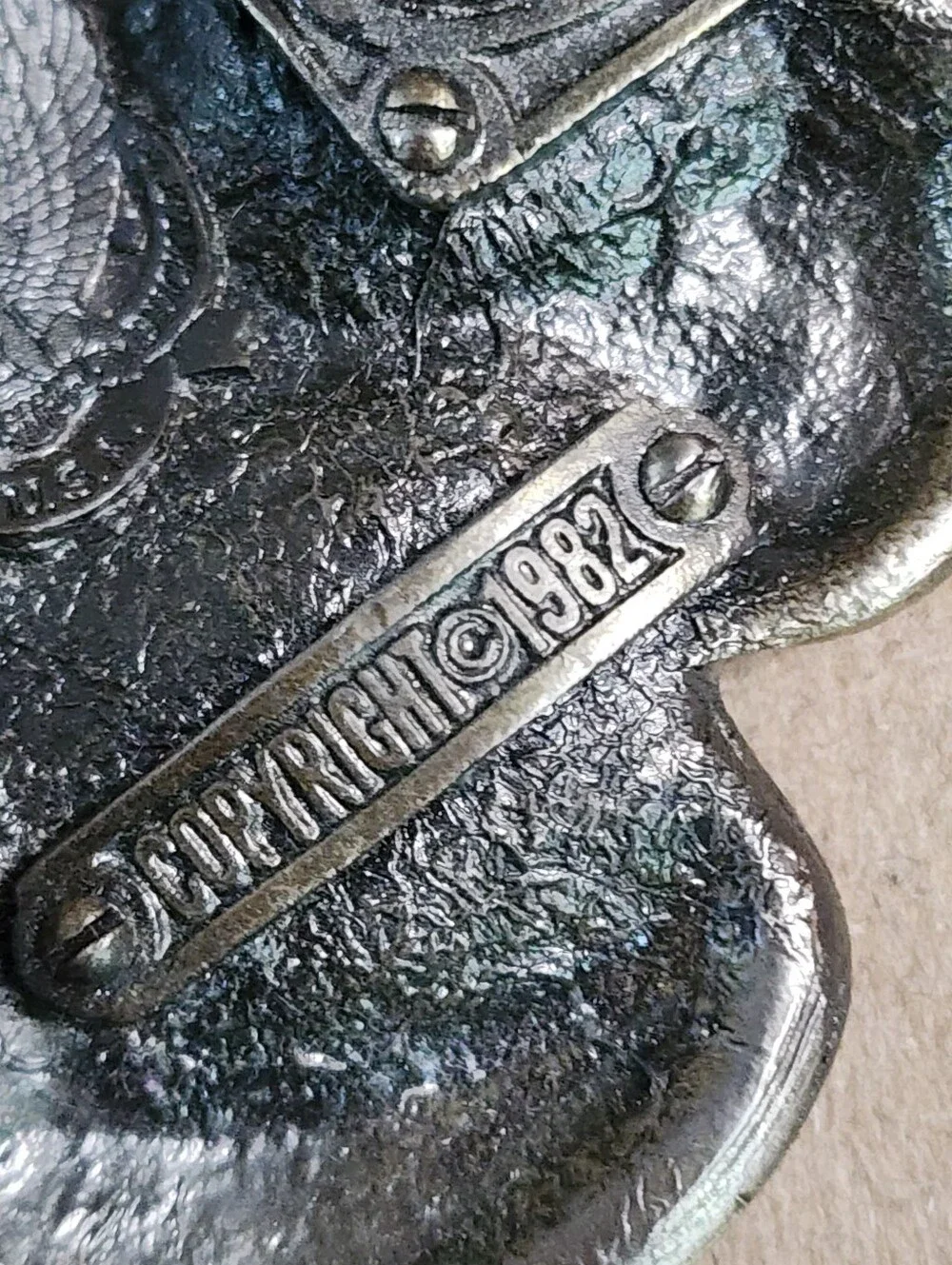 The Great American Buckle Company 1982 Ride To Live-Live To Ride Belt Buckle USA